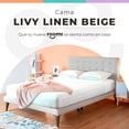 thumbnail image 2 of Cama King Size Roomi con Cabecera Tapizada Color Beige, 2 of 5