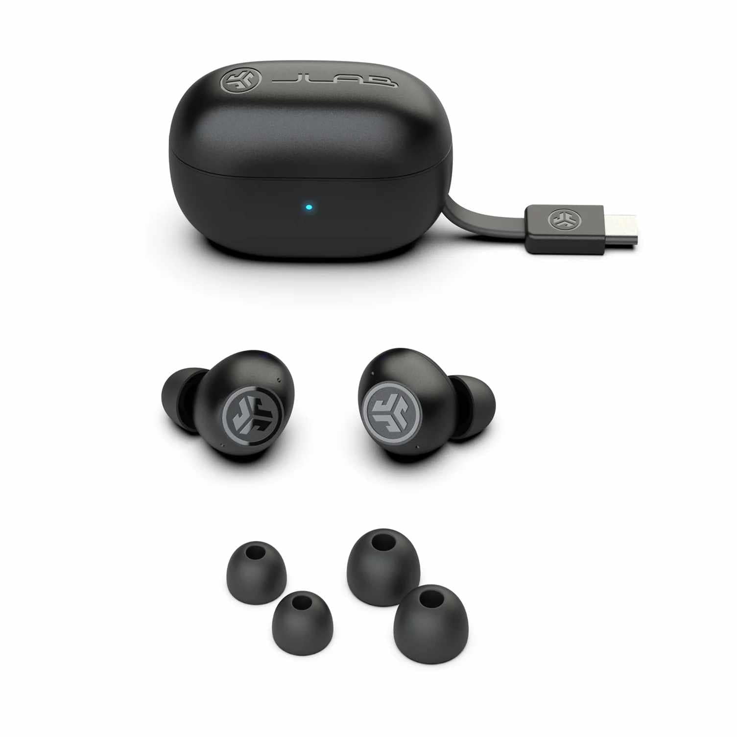 JLab Go Pop Bluetooth Earbuds - Black, Active Noise Cancelling