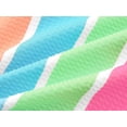 thumbnail image 5 of Serdomi Girls' Big Kid Long-Sleeve One-Piece Swimsuit Rash Guard - Colorful Stripes Cutout Midriff Zipper Size 12, 5 of 7