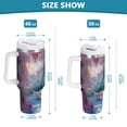thumbnail image 3 of Ryvnso 40 oz Tumbler with Handle and Straw Insulated Stainless Steel Travel Mug with Lid Beautiful Swan, 3 of 9