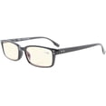 thumbnail image 1 of Eyekepper Classical Rectangular Frame Spring-Hinges Computer Reading Glasses Readers Eyeglasses (Black, Yellow Tinted Lenses) +3.5, 1 of 8