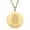 Gold Plated, variant on Rose Goldtone Engraved Name and Hamsa Hand Disc Necklace ,Women's
