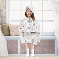 thumbnail image 7 of FORMRS Wearable Blanket Hoodie with Sleeves for Kids Cozy Flannel Sweatshirt, Christmas Forest, 7 of 7