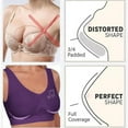 thumbnail image 5 of SROBPTY Plus Size Bras for Women, Womens Everyday Bras, Women Thin Sports Yoga Comfortable Workout Bras with Removable Pads Purple,XXL, 5 of 5