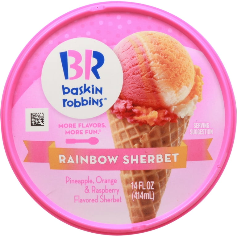 Baskin Robbins Rainbow Sherbet 14 fl oz