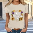 thumbnail image 2 of Busydd Womens T Shirts Fashion Holiday Mother's Day Graphic Tees for Women Casual Round Neck Short Sleeve Going Out Tee Top L, 2 of 5