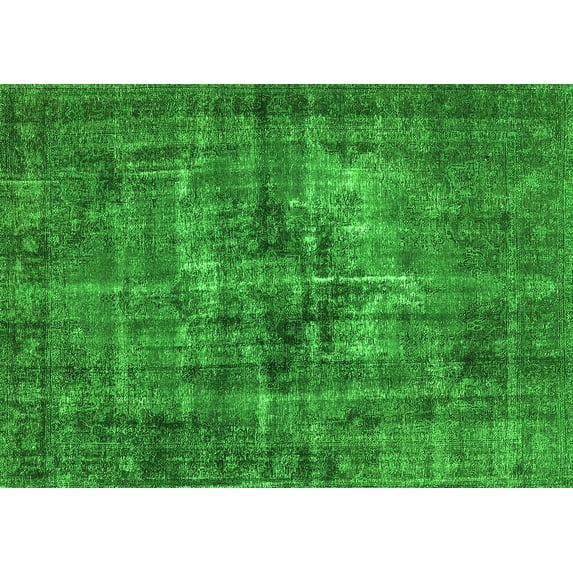 Ahgly Company Indoor Rectangle Oriental Green Industrial Area Rugs, 3' x 5'