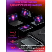 Fsjun 11 Mini 2-in-1 Touchscreen Laptop, Intel N100, 16GB DDR4 RAM, 512GB SSD, Win 11 Pro + Office 2019, Backlit Keyboard, Facial Recognition, USB-C, Portable Laptop for Students, Travel & Business