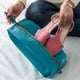 thumbnail image 4 of Bolsa De Almacenamiento De Viaje Organizador de almacenamiento de viaje a prueba de humedad para ropa del hogar, zapatos (verde militar), 7 Uds., 4 of 5