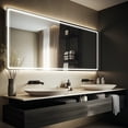 thumbnail image 5 of WallBeyond 27"×48" Large Rectangle Led Vanity Wall Mirror for Bathroom with No Frame, 5 of 6