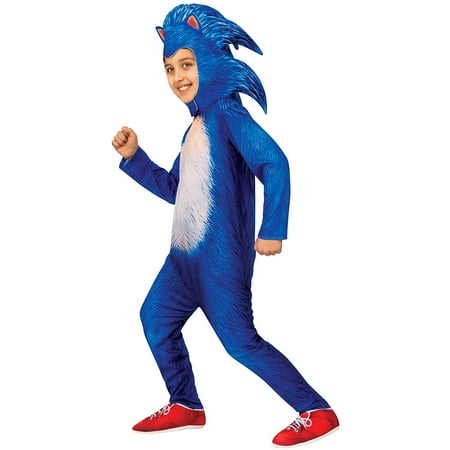 N/P Sonic The Hedgehog Boys Deluxe Cosplay Cartoon Jumpsuit Halloween Costume for Boys Girls(6-7 Years, Sonic-Blue)