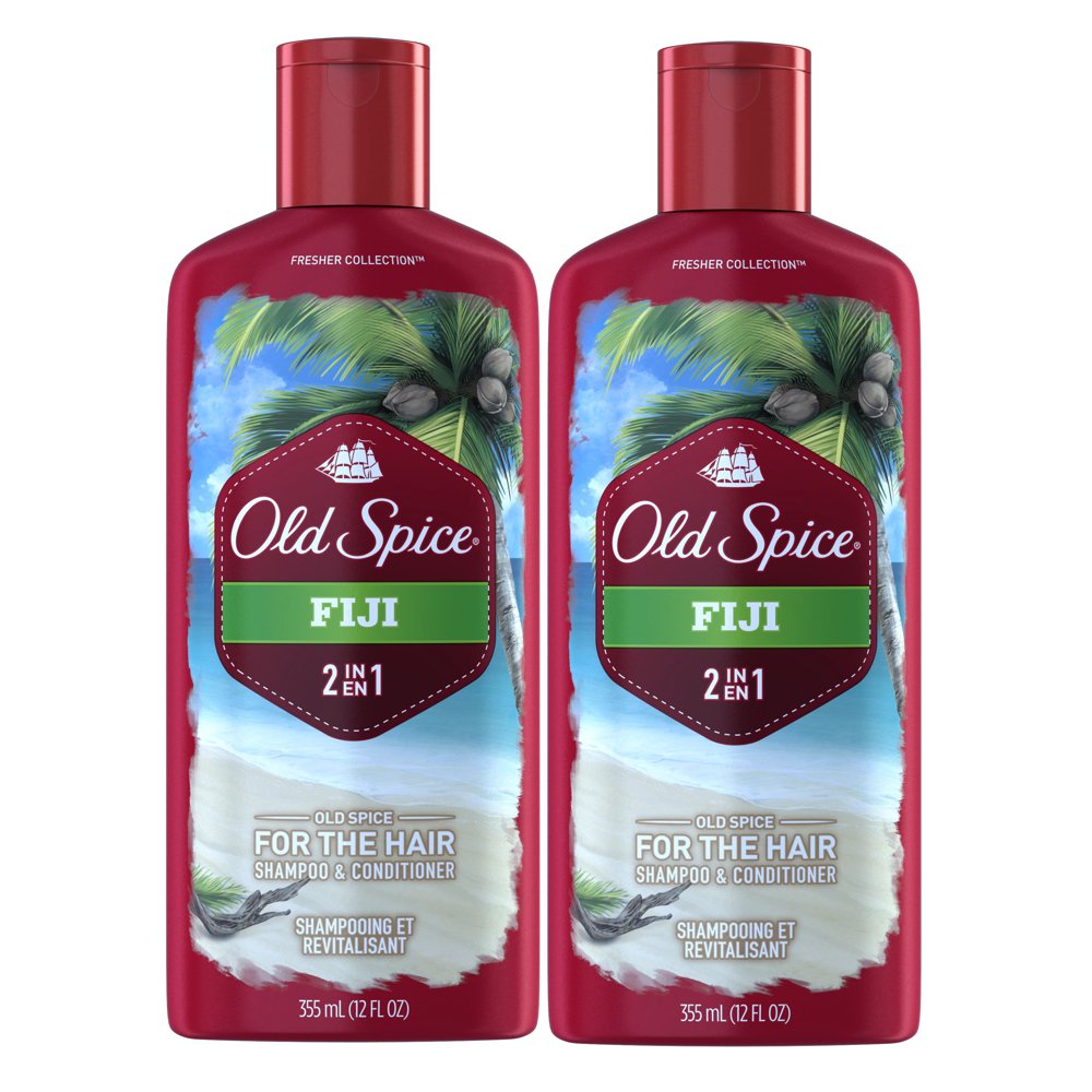 Old Spice 2 in 1 Shampoo and Conditioner, Fiji, 12oz, 2 Pack Walmart