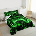 thumbnail image 3 of Castle Fairy Hexagon Video Game Full Size Comforter Sets,Futuristic Grid Bedding Sets, 3 of 8