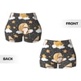thumbnail image 5 of Picia Cute Bee Gnome Printed Workout Shorts for Women Seamless Scrunch Butt Lifting High Waisted Yoga Gym Booty Running Moisture-wicking Short Pants-, 5 of 9