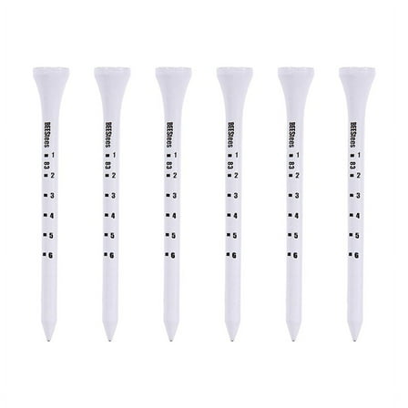 50PCS Professional Golf Tees 83mm White Golf Wood Tee Scale Golf Tees