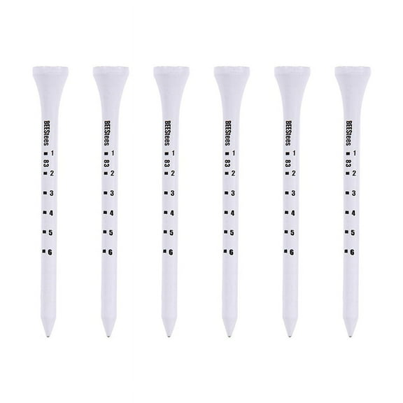 50PCS Professional Golf Tees 83mm White Golf Wood Tee Scale Golf Tees