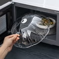 thumbnail image 2 of Microwave Oven Splash Proof Cover Transparent Food Heat Resistant Lid with Handle BPA-Free Kitchen Cookware Supplies for Food Storage And Heating, 2 of 7