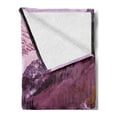 thumbnail image 2 of USA Soft Flannel Fleece Throw Blanket, Maroon Bells and Lake with a Reflection Snowy Violet Tones, Cozy Plush for Indoor and Outdoor Use, 50" x 70", Dried Rose Lavender, by Ambesonne, 2 of 5