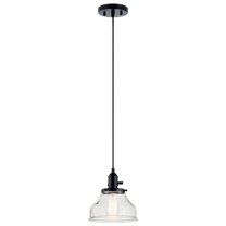 1 Light Mini Pendant with Vintage Industrial Inspirations 8.5 inches Tall By 8 inches Wide-Black Finish Bailey Street Home 147-Bel-5035901