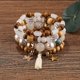thumbnail image 2 of 1 Uds. Pulsera de cuentas bohemias, pulsera elástica con abalorios apilables multicapa para mujer con colgante de mariposa y estrella, joyería para mujer Feliz Sencillez, 2 of 2