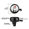 thumbnail image 3 of WIRESTER Bicycle Bell Aluminum Alloy Mini Bike Bell With Ring Horn Accessories for Adults Men Women Kids Girls and Boys - I Love My Boston Terrier Dog, 3 of 7