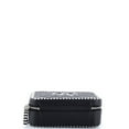 thumbnail image 4 of Pre-Owned Filigree Vanity Case Quilted Caviar with Striped Leather Large By Rebag, 4 of 8