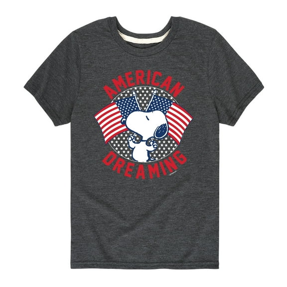Peanuts - American Dreaming - Toddler And Youth Short Sleeve Graphic T-Shirt