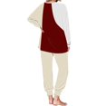 thumbnail image 5 of VBTAPA Womens Sweatsuits 2 Piece Set Color Block Print Casual Jogger Sets Lounge Athletic Tracksuits Crewneck Sweatshirt and Drawstring Sweatpants Matching Set Beige M, 5 of 8