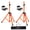 Orange, variant on 2-Pack Heavy Duty Speaker Stands, Adjustable Height 35.5" to 59.5", 100 lb Capacity Each, Telescoping Pole with Lock, Triangle Base for Studio Monitor & PA Speakers