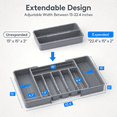 thumbnail image 2 of Expandable Silverware Drawer Organizer, Adjustable Utensil Tray with 8 Compartments, Kitchen Utensil Drawer Organizer, Silverware Holder for Kitchen Flatware, Knives, and Cooking Tools, 2 of 6
