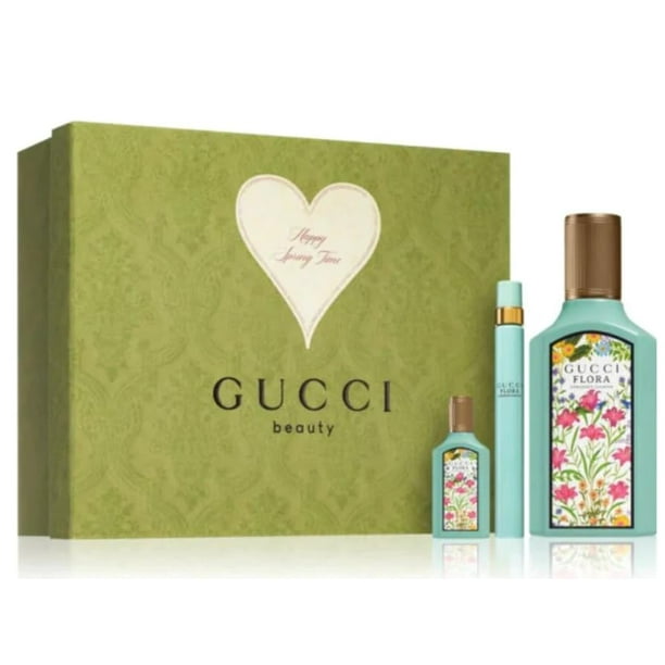Set de regalo de Perfume Gucci Flora Gorgeous Jasmine 3 unidades para mujer