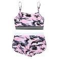 thumbnail image 4 of YEAHDOR Kids Girls Two Piece Dance Outfit Set Crop Top with Shorts Fitness Workout Athletic Set, 4 of 7