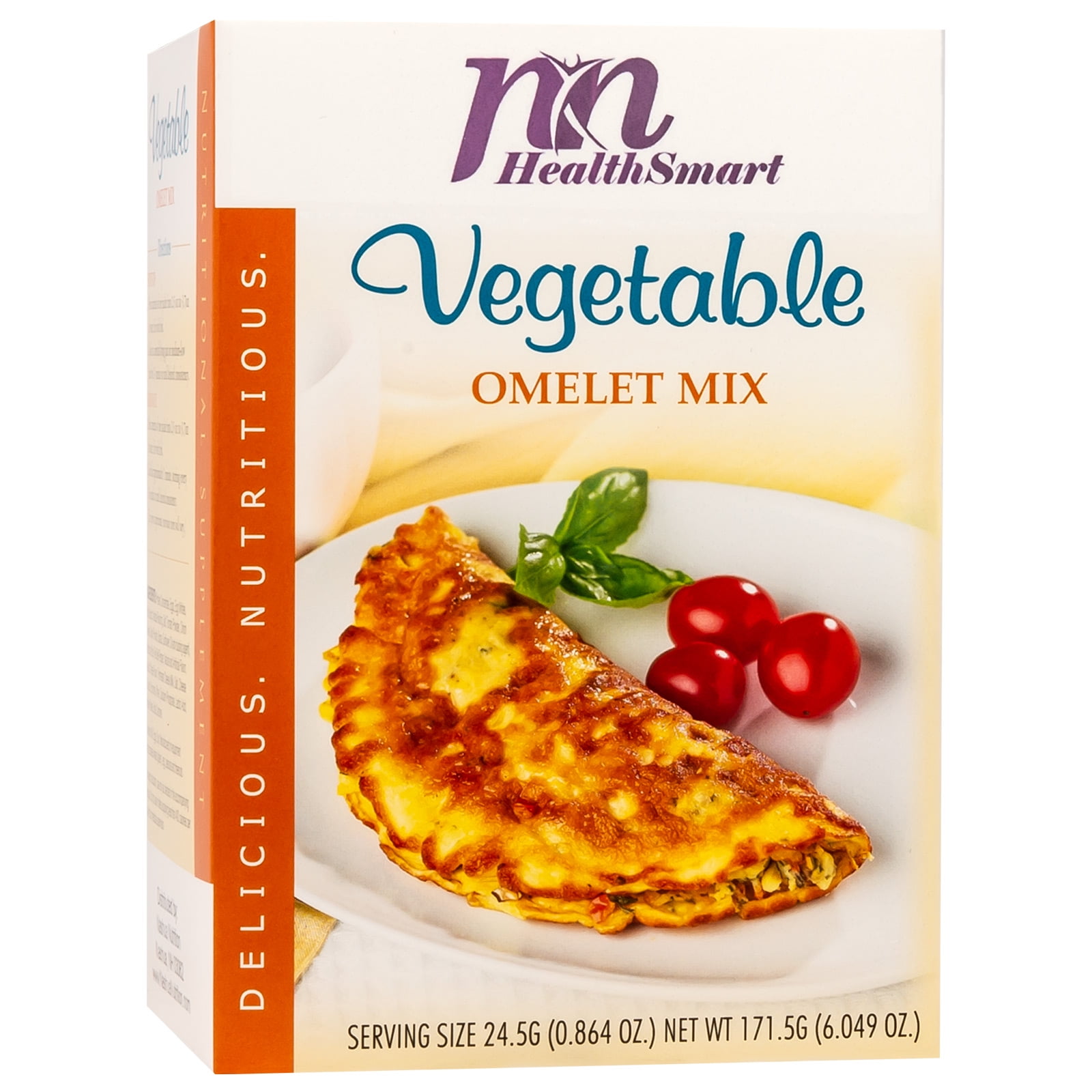 HealthSmart High Protein Vegetable Omelet, 16g Protein, Low Calorie, Low Carb, Low Fat, Gluten