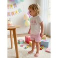 thumbnail image 4 of BemeyourBBs Toddler Baby Girls Birthday Outfit 1st 2cd 3rd Years Old Birthday Clothes Short Sleeve Cake Embroidery T Shirt Tops with Plaid Shorts Set 2Pcs Toddler Girl Summer Outfit, 4 of 9