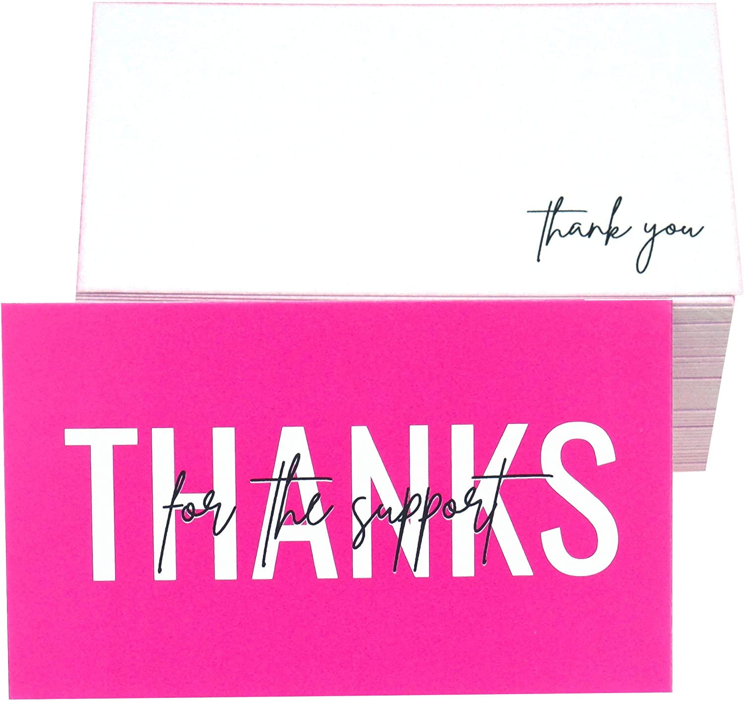 RXBC2011 100 Little Thank You for the support Cards Handwritten Lettering Design Bulk Thank you