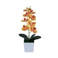 thumbnail image 2 of Travelwant Artificial Flowers in Pot Decor Orchid Flower Arrangements Fake Faux Flowers Bouquets In Pot Table Centerpieces Holiday Dinning coffee Room Table Kitchen Decoration, 2 of 7