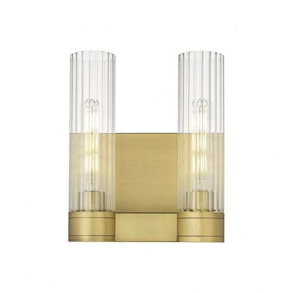 Innovations Lighting Empire - 2 Light 11" Wall-Mounted Sconce Clear/Brushed Brass