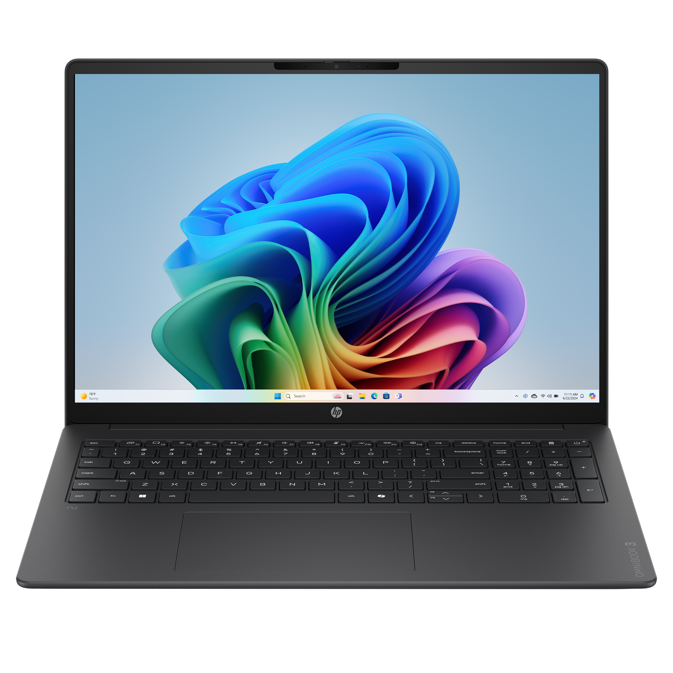 HP OmniBook 3 16 inch Laptop Next Gen AI PC 2K IPS Display Windows Snapdragon X 16GB 512GB SSD Mica Silver