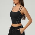 thumbnail image 7 of Warop Womens Square Neck Sports Tank Top, Sleeveless with Dual Thin Straps, Cropped Contrast Color Design, Support Activewear for Athletic Activities and Casual Wear, 7 of 7