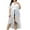 White, variant on fatyb Women's Chiffon Beach Cover up Open Front Tie Waist Coverup Flowy Swimwear Cardigan for Bikini