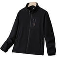 thumbnail image 2 of BiZtdJrK Stand Collar Jacket for Men Polar Fleece Long Sleeve Zip Up Jackets Big and Tall Casual Winter Outerwear with Zipper Pockets Black XXL, 2 of 5