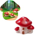 thumbnail image 2 of Cute Mushroom House Ornament, Miniature Resin Tabletop Decor for Fairy Garden, DIY Terrarium & Mini Landscape Accessories, Charming Desk Decor, 2 of 5