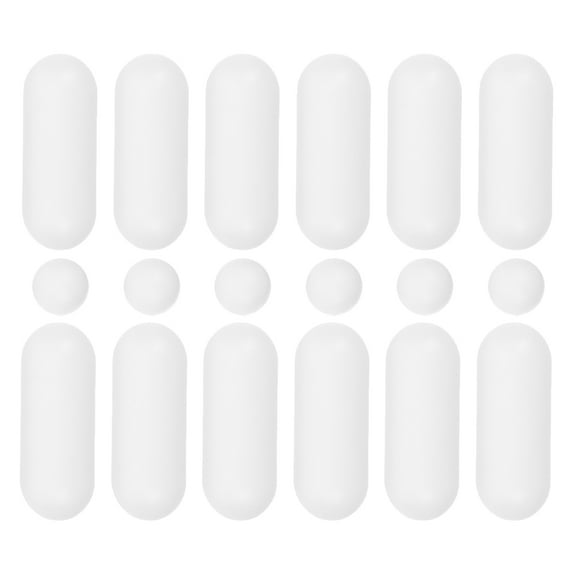 WEUVEB 18-Pack White Toilet Seat Bumpers 2.0 Inch Round Cushioned Pads for Comfort and Noise Reduction