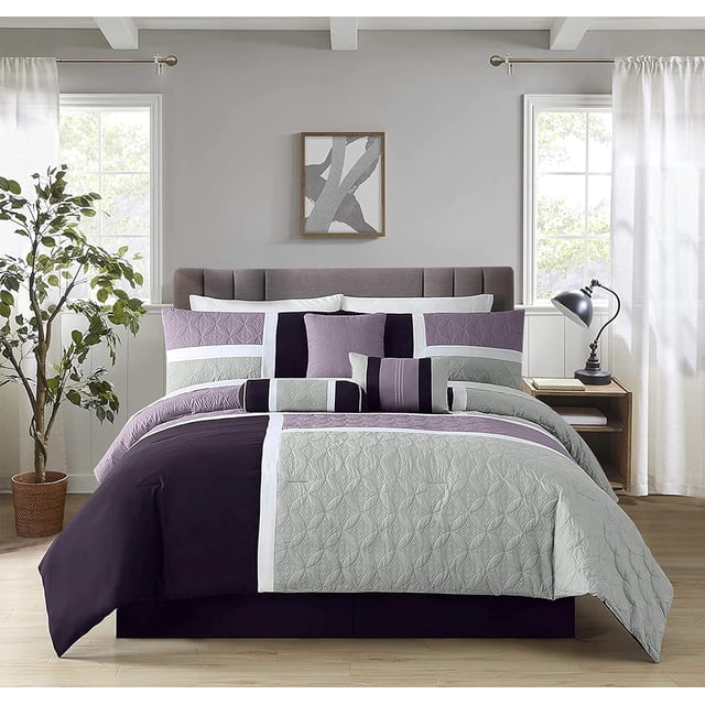 Ensemble de Douillette Matelassée Patchwork Grand Lit