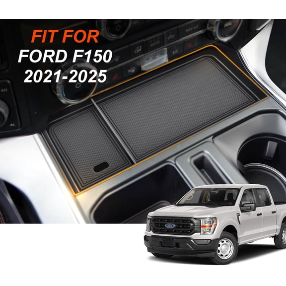 JJMY For 2021-2025 Ford F150 Car Center Console Hidden Storage Tray with USB Hole , 1 Pack