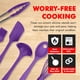 thumbnail image 3 of Chef Craft Premium Juego de utensilios y utensilios de cocina de silicona, 9 piezas, color morado, 3 of 5
