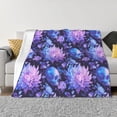 thumbnail image 3 of Throw Blanket for Couch, pink white Skull flower Super Soft Fuzzy Comfy Warm Throw Blanket, Cuteness Lightweight Cozy Plush Flannel Blanket & Throws for Sofa and Bed All Season, 3 of 5