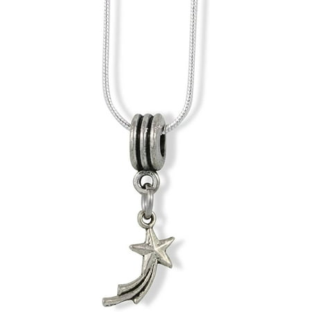 Emerald Park Jewelry Shooting Star Charm Snake Chain Necklace Emerald Park Jewelry Shooting Star Charm Snake Chain Necklace