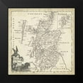 thumbnail image 2 of Jeffreys, T. 12x12 Black Modern Framed Museum Art Print Titled - Map of Scotland, 2 of 5