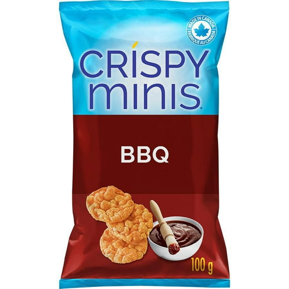 Quaker Crispy Minis BBQ flavour brown rice chips, 100g